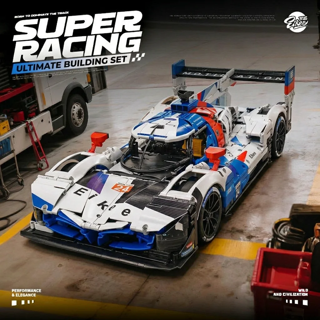 3507Teile Klemmbausteine Technische M HYBRID V8 Sportwagen Bausteine Fernbedienung Racing Fahrzeuge Modell Desktop Ornament Sammeln Spielzeug Geschenk