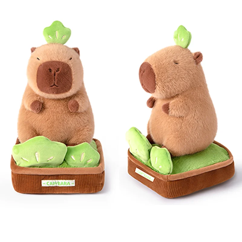 

30 см мультяшное забавное растение капибара плюшевая кукла подушка растение в горшке расслабляющая сосна банан лимон клевер капибара плюшевая игрушка домашний декор