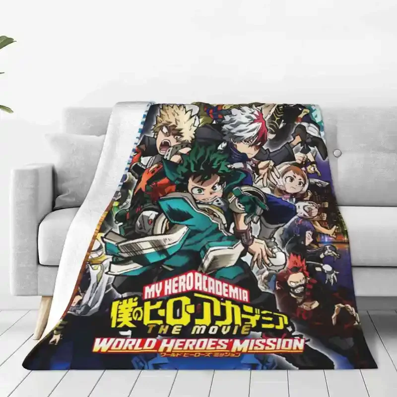 

Mha Manga world heroes mission Poster hot sale print high Qiality hot flannel blanket Mha Manga world heroes mission Poster