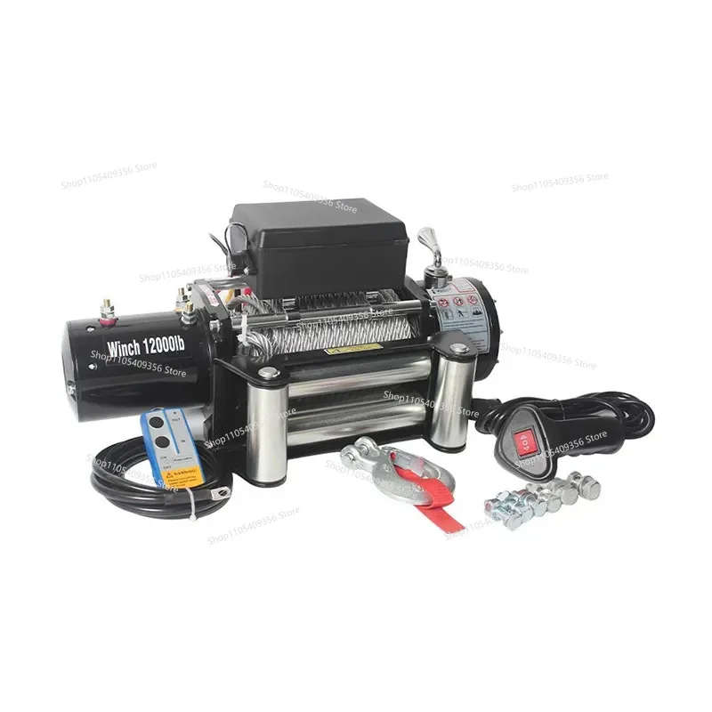 For Electric Winch for Vehicle 12V Off-road Vehicle Winch 24V Traction Electric Hoist Winch Remote Control