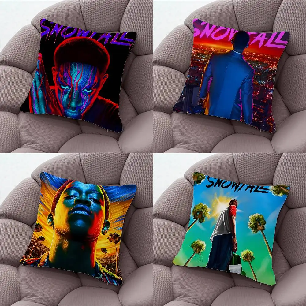 Funda de almohada Snowfall, funda de almohada para sala de estar, funda de cojín para sofá, adecuada para decoración del hogar, dormitorio y habitación