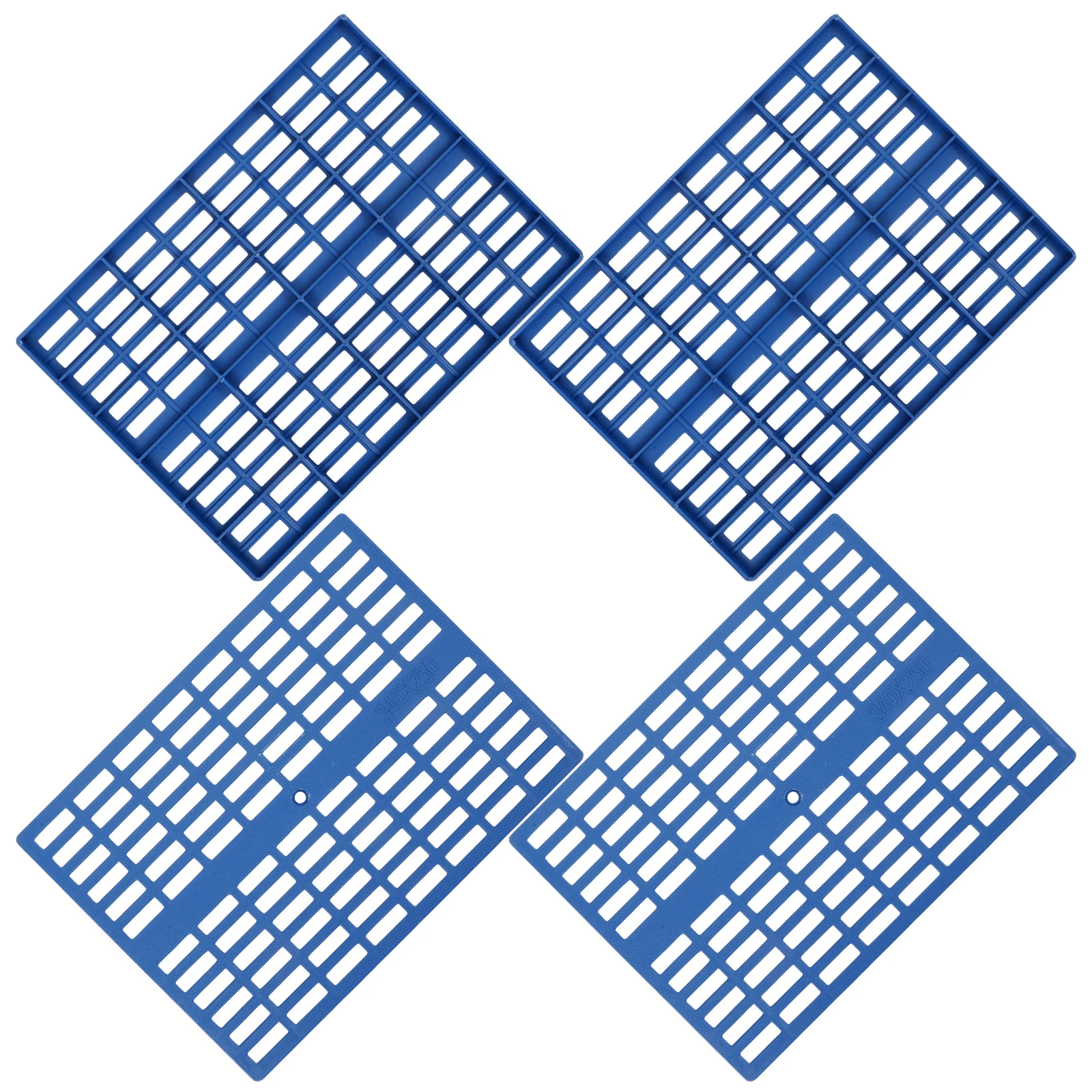 

4 Pcs Rabbit Cage Mat Plastic Small Animal Feet Pad for Bunny Resting Cage Blue Color Easy Clean Pet Accessories