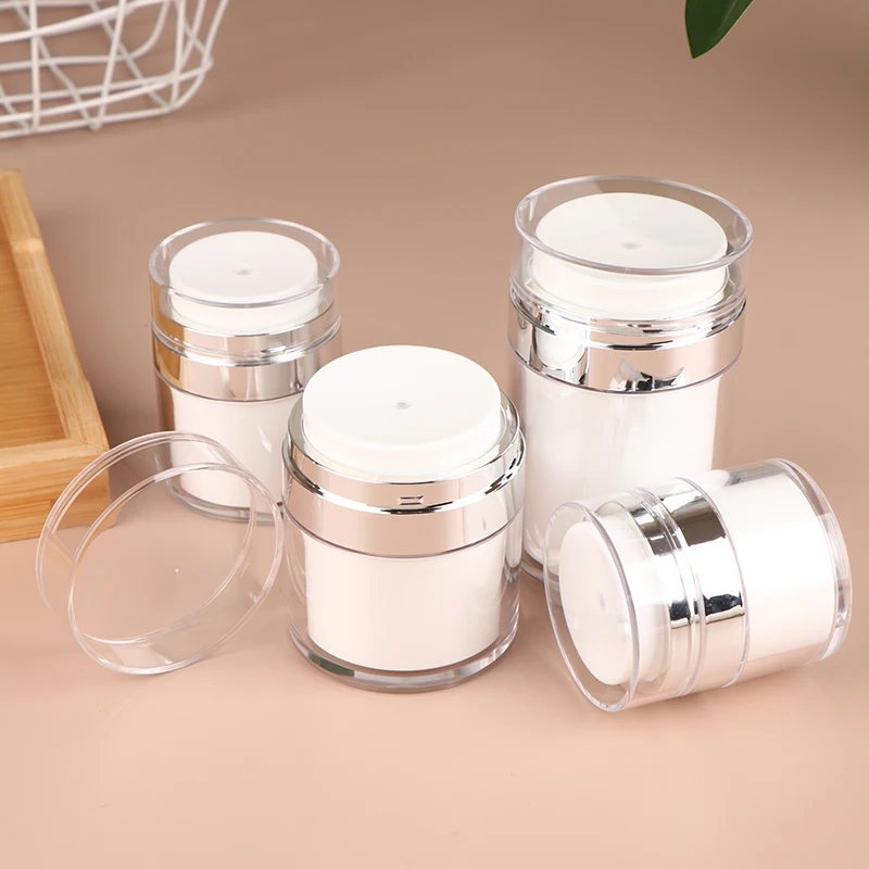 Airless Empty Pump Jar Refillable Creams Gels Lotions Dispenser Travel Leak Proof Cosmetic Container Moisturizer Vacuum Bottle