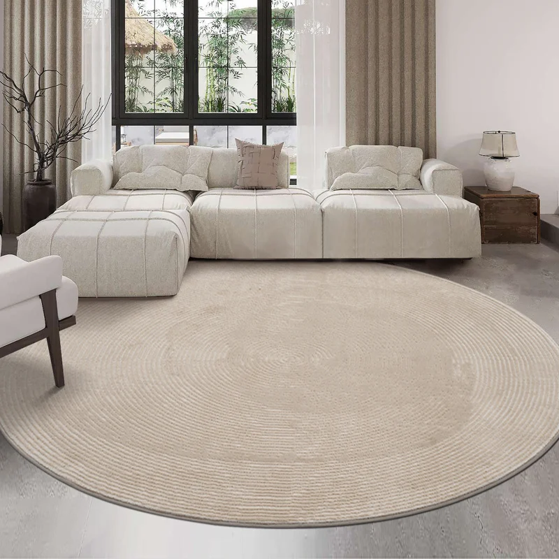 Round Nordic Simple Modern Carpet Living Room Sofa Coffee Table Blanket Solid Color Plain Color Cloakroom Bedroom
