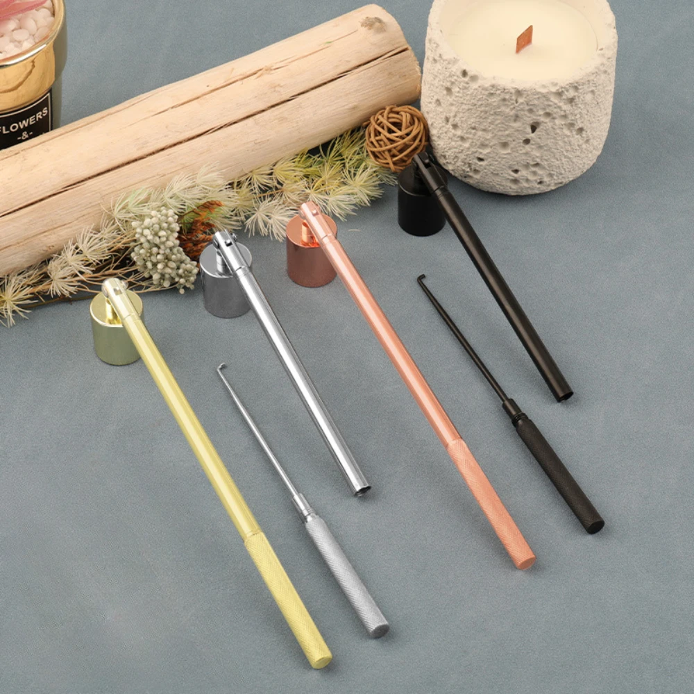 2 in 1 Stainless Steel Candle Wick Snuffer with Dipper Hook Profession Jar Candle Care Home Fragrance Accessories Craft Supplies