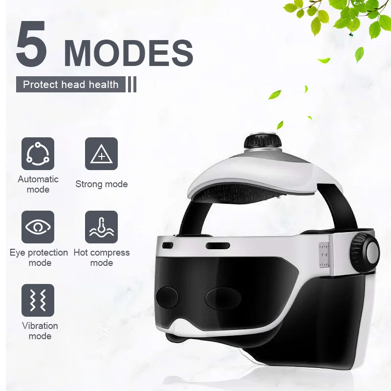 2025 New Popular Christmas Gift Head Massager Vibration Remote Control Smart Air Compression Helmet  Relax  