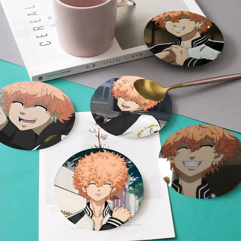 1pc Nahoya Kawata Anime Characters Wooden Coaster Colour Printing Cup Mat Home Desk Decoration Gifts