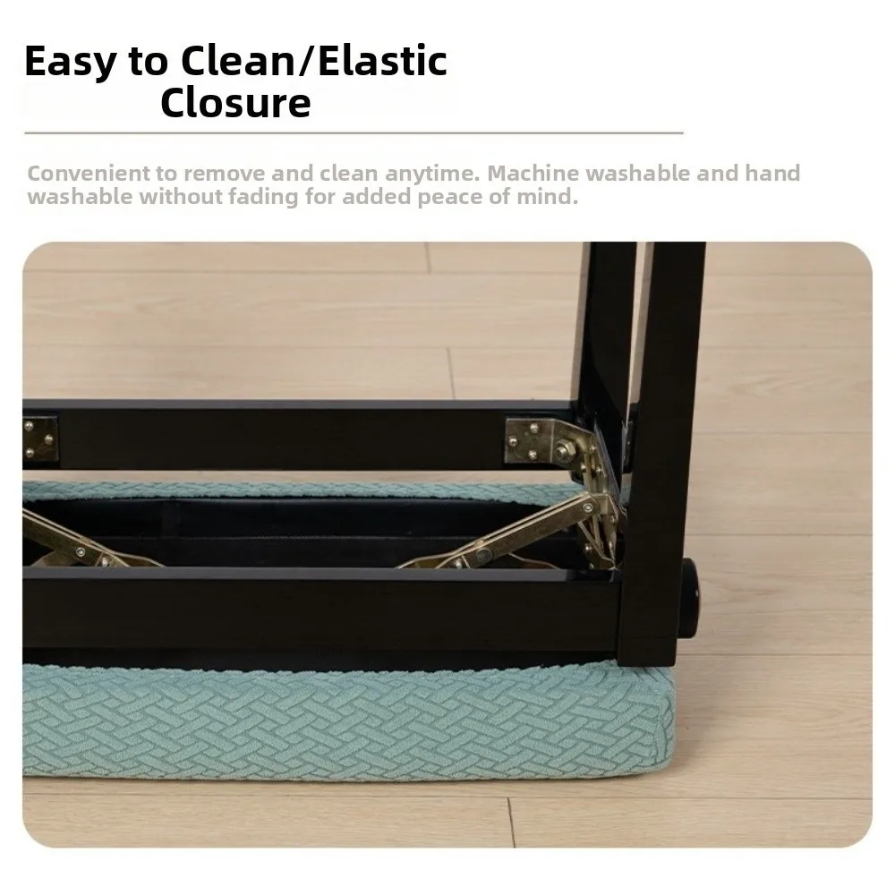 Jacquard Piano Stool Cover Elastic Dustproof Bench Protector Cover Stretch Washable Chair Cover For Home Makeup Stool Covers