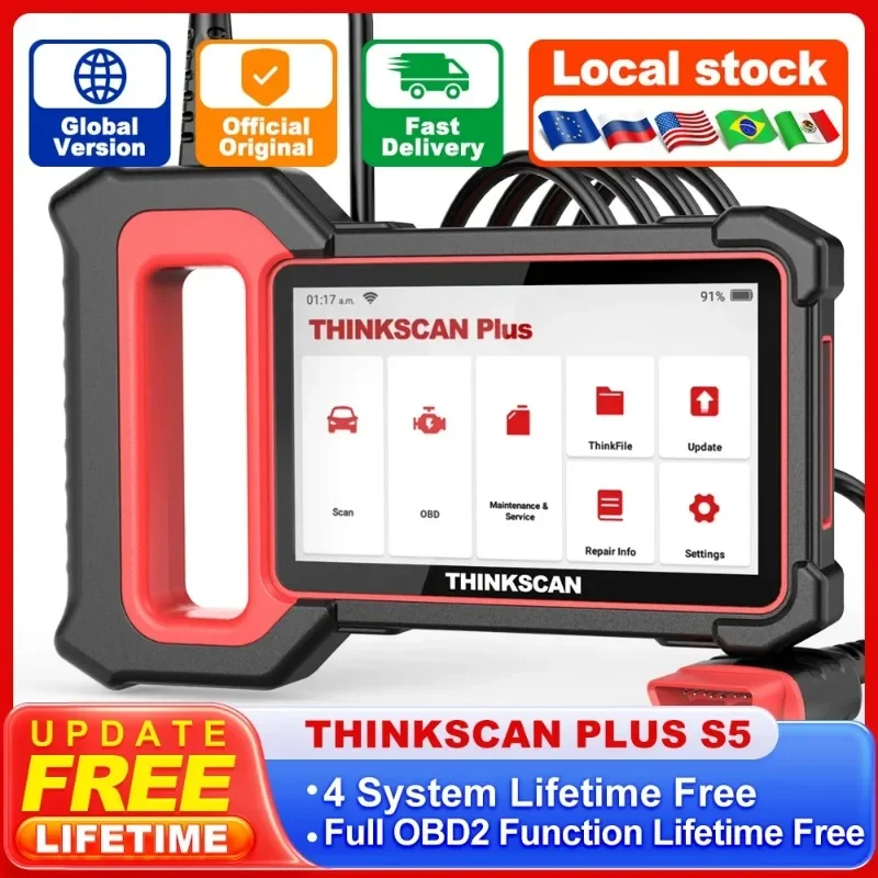 

THINKCAR THINKSCAN PLUS S7 S6 S5 OBD2 сканер двигателя, автомобильная система, считыватель кодов ошибок, автомобильные сканирующие диагностические инструменты