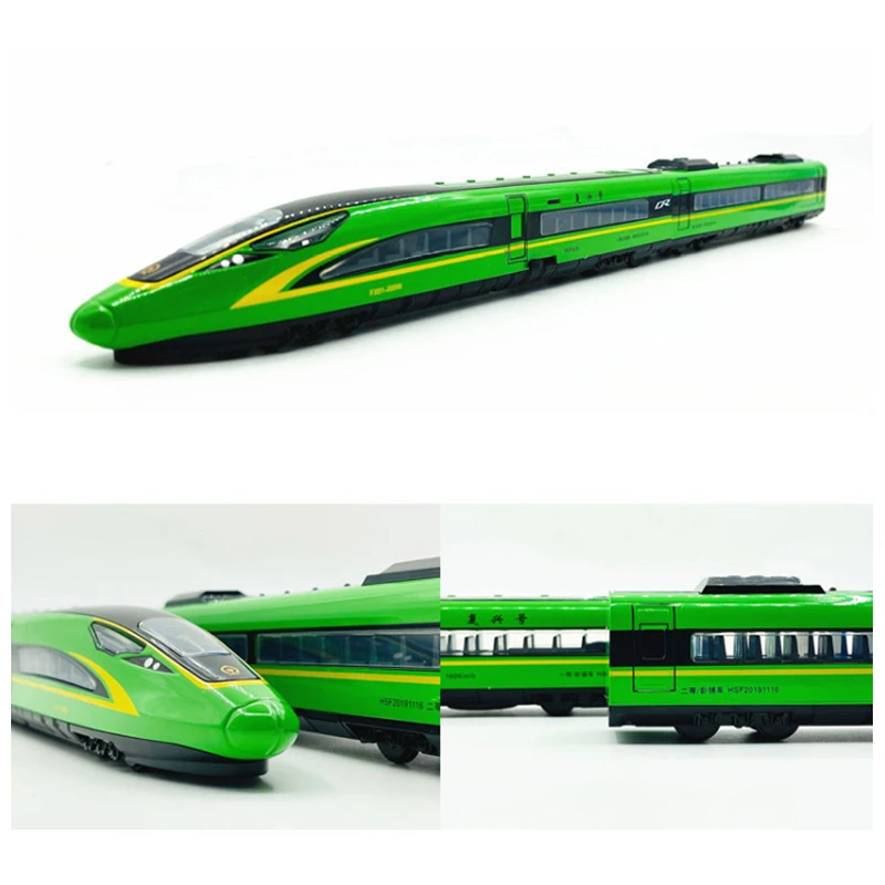 Hochwertiges Hochgeschwindigkeits-Schienen modell aus 1: 87-Legierung mit zwei Abschnitten, simuliertes Licht-und Tonzug spielzeug, exquisite Geschenke, Großhandel b111