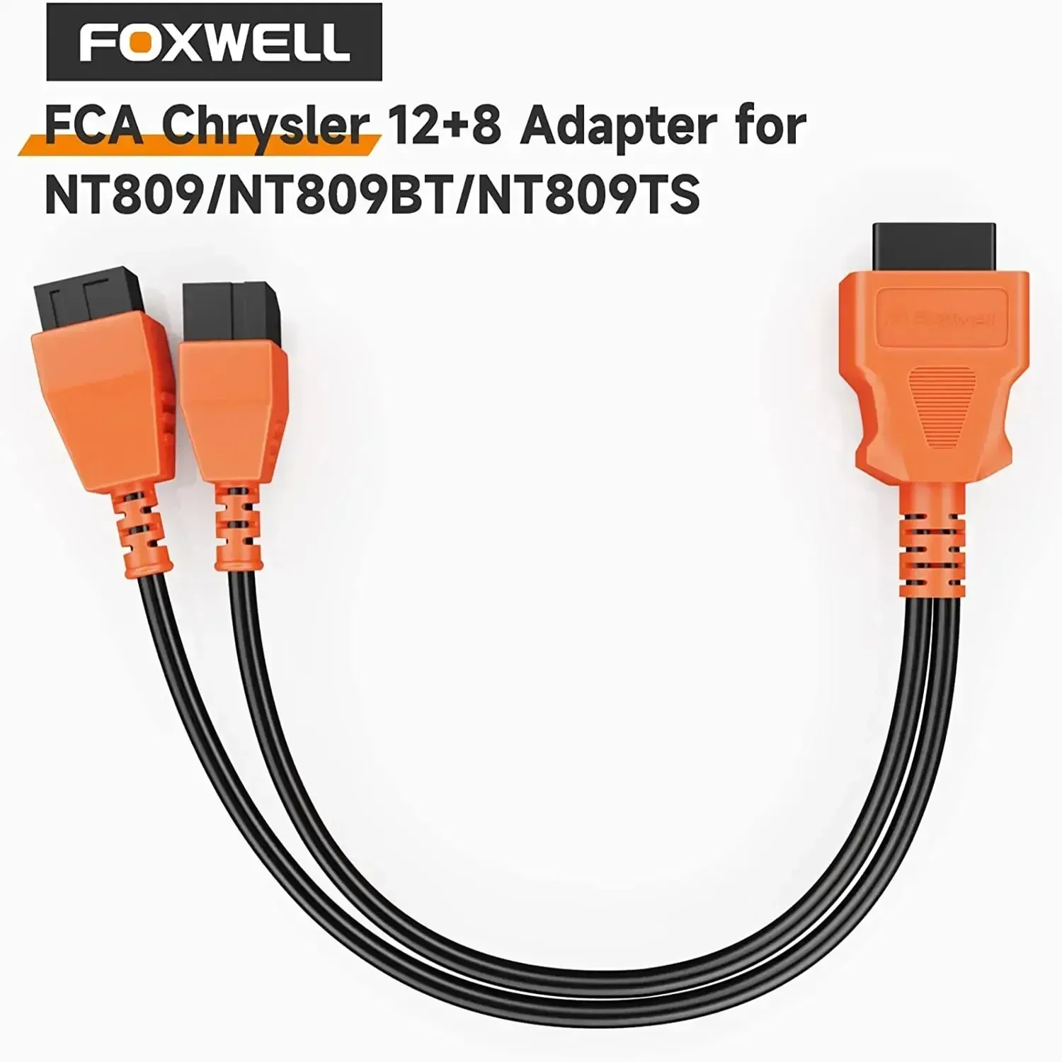 FOXWELL OBD2 to 12+8 Cable Adapter Compatible with FCA Autoauth Cable Connector fit for Chrysler work with NT809TS/NT809/NT809BT