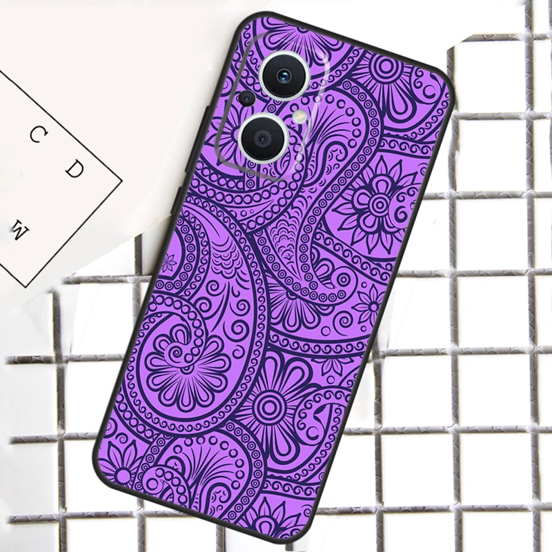 Bandana Paisley Pattern Art Case For OPPO Reno 10 Pro 4Z 5Z 4 5 6 7 8 Lite 8T OPPO Find X5 X6 Pro X3 X2 Neo Lite Cover image 6