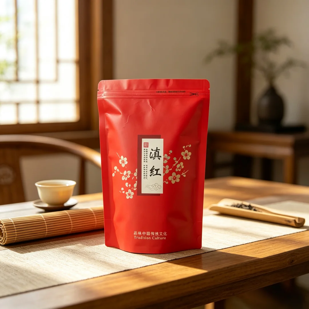 250g Dian Hong Tea Zipper Bag China Dan Cong Bi Luo Chun Yunwu Green Tea Seal Bag Yingde Black Dancong Dianhong Tea Packing Bag
