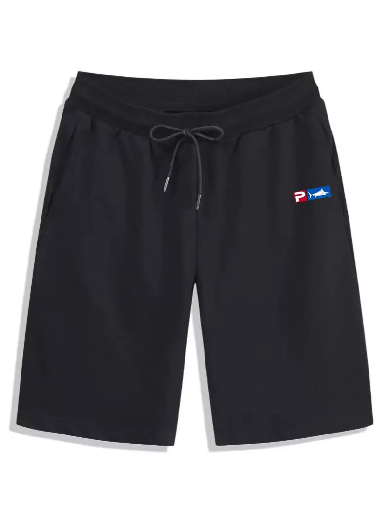 

Летние повседневные мужские шорты со средней талией и шнурком, быстросохнущие сетчатые пляжные шорты большого размера, модный принт для щенков