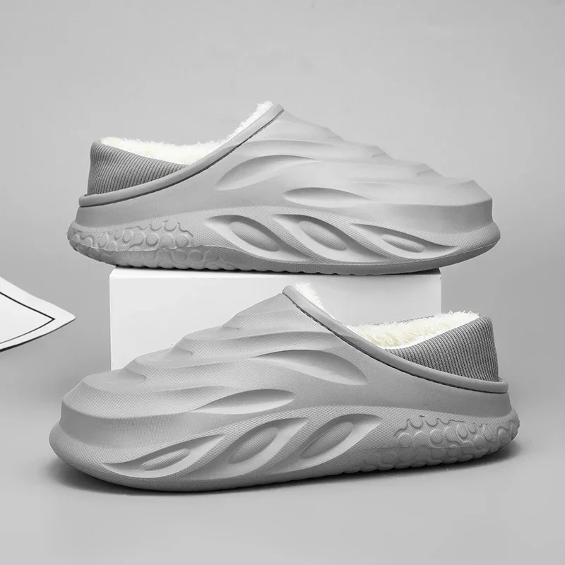 

Winter Men's Cotton Slippers Warm Slippers Outdoor Indoor Warm Shoes Design Male Women Non-slip Home Bedroom Cotton Slippers