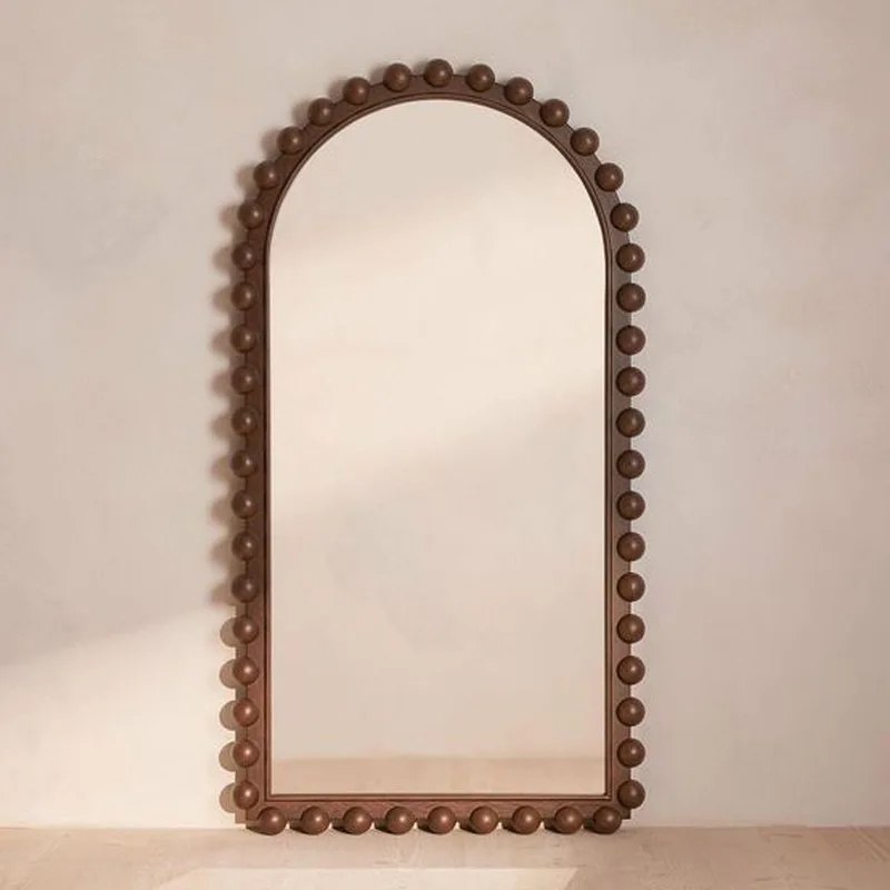 

Full-length mirror full-body bedroom French retro arch floor-to-ceiling mirror home entry wall-mounted fitting mirror