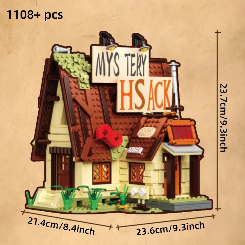 1108 + قطعة مجموعة بناء المقصورة الرائعة للغابات |   DIY نموذج المقصورة الخشبية بناء قطعة الديكور |   هدية الهالوين وعيد الميلاد