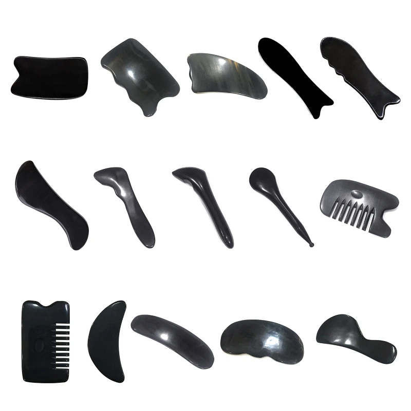 

Q1QD Horn Gua Sha Массажный инструмент для соскабливания кожи лица и тела для массажа спины