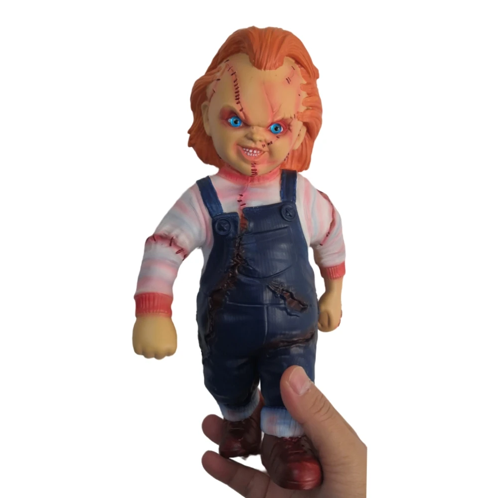 25cm Small Chucky Doll, Halloween Horror Collection Doll, Scary Killer Doll Props, Good Guys, Original Figure,Chucky Fans's Gift