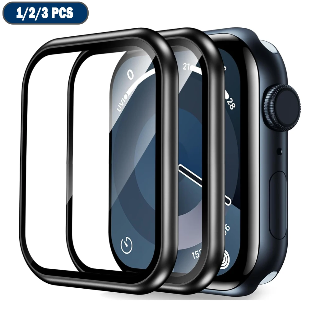 Protecteur d\'écran 3D pour Apple Watch, pas de verre guatémaltèque, accessoires de film, série 9, 8, 7, 6, 5, 4, SE, ultra-2, 49mm, 41mm, 45mm,