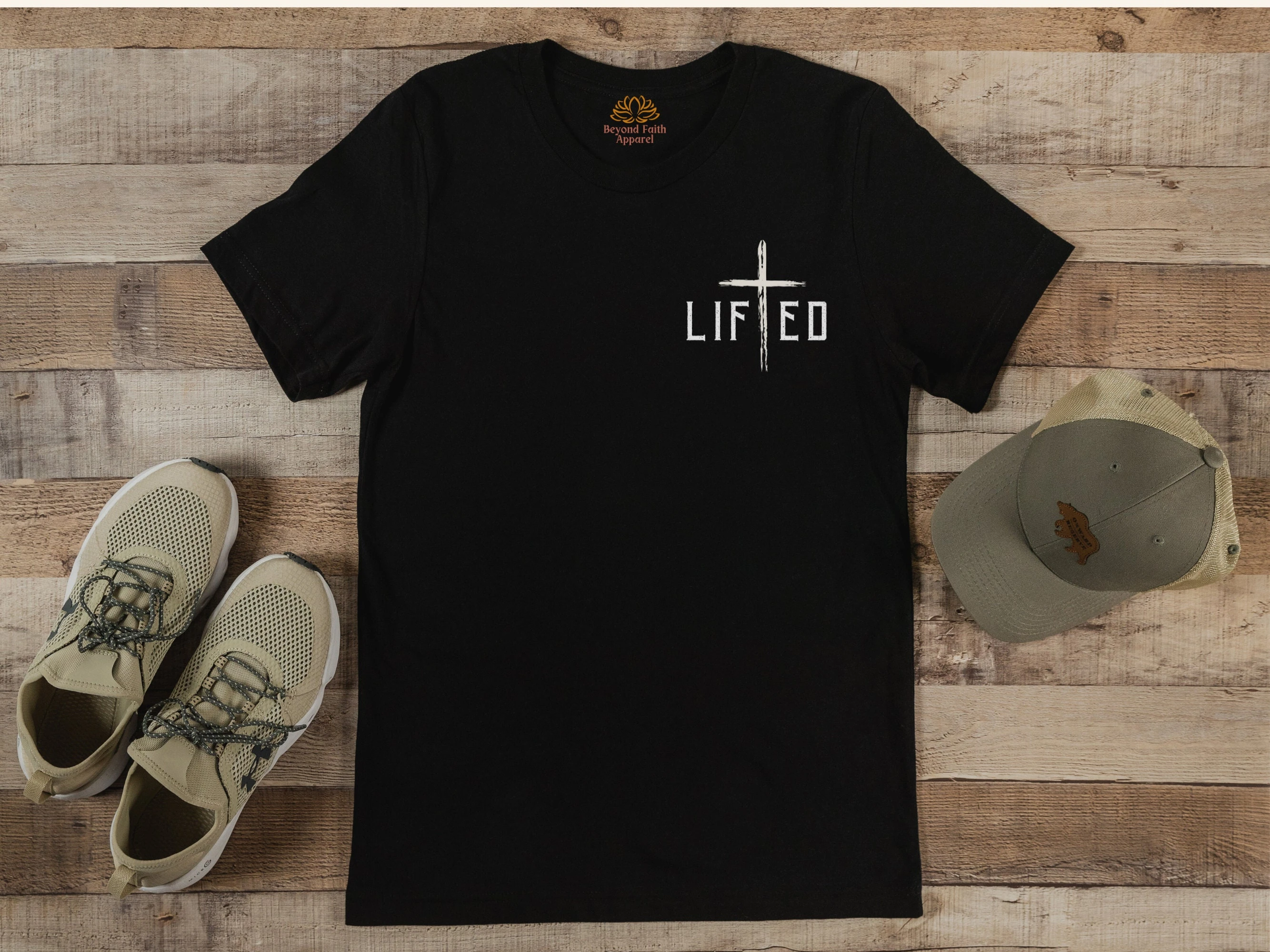 Christian Clothing Men Workout T Shirt Slogans, Christian Gifts for Him, Christian Shirt for Jesus Lovers Determination