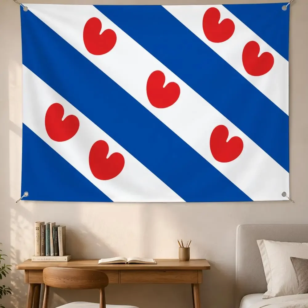 Travel Flag N-Netherlands Friesland Flags Fan support, home, dormitory, wall decoration, outdoor camping, party banners, gifts