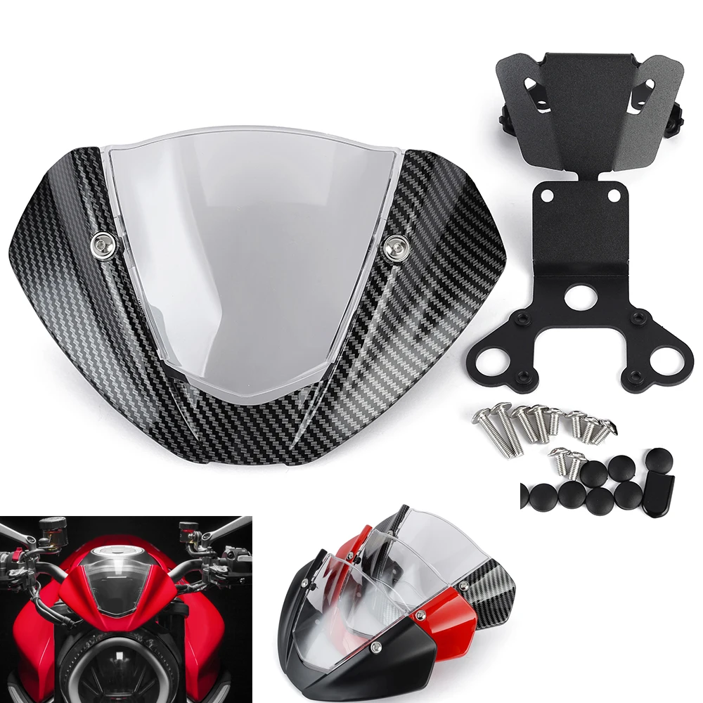 

For Ducati Monster 937 950 2021 2022 2023 Windscreen Motorcycle Windshield Wind Deflector