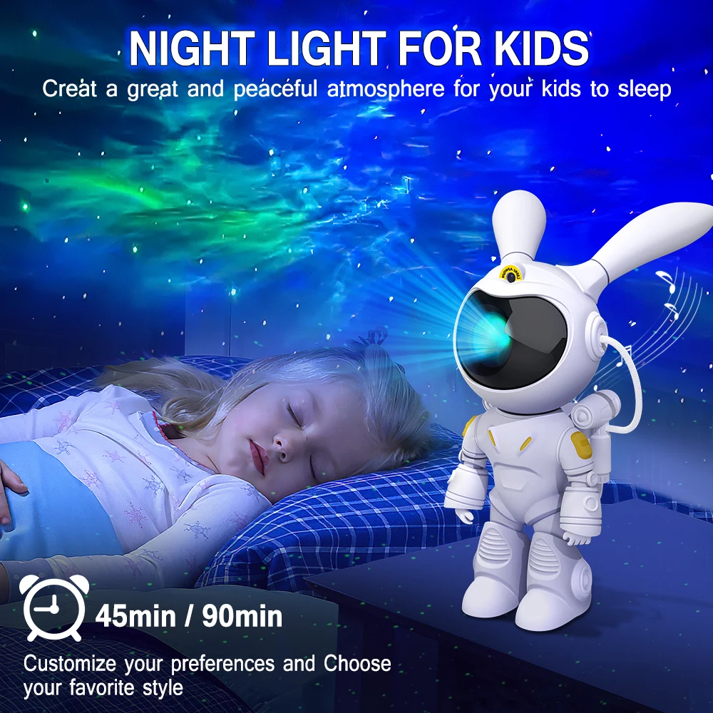 Starry Sky Projection Light Children\'s Star DIY Projector Remote Control Night Light 360 Adjustable Design Nebula Galaxy Childre