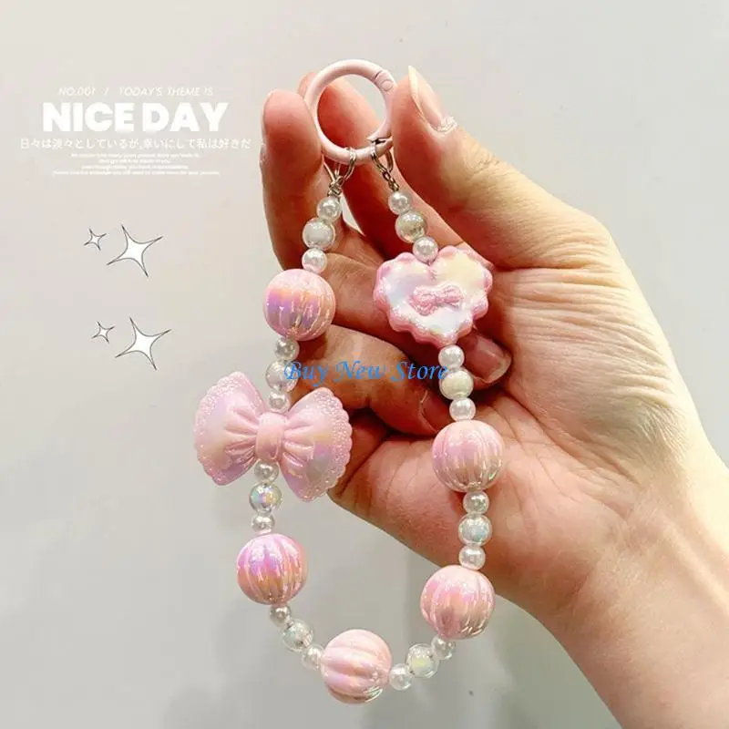 

20CE Mobilephone Chain Elegant Pendant Handmade Beaded Lanyard For Women Girl Jewelry