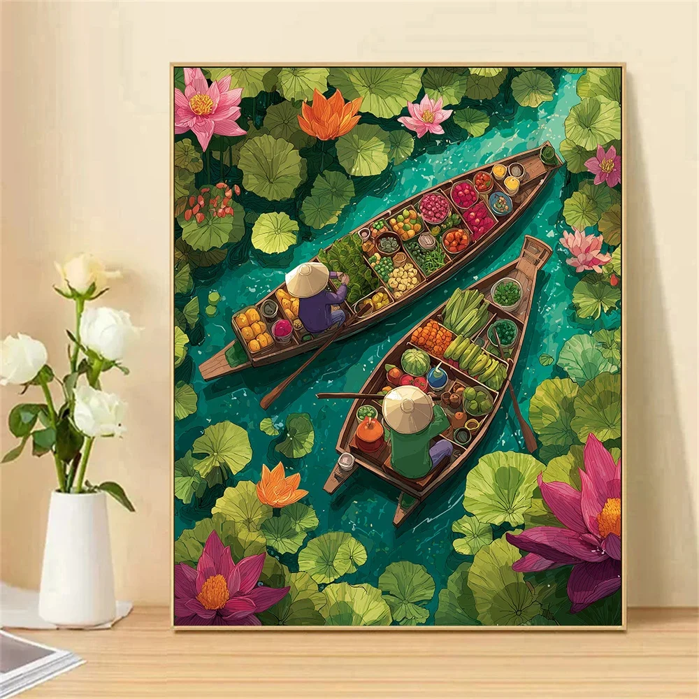 Painting by Numbers For Adult Full of fruit from fruit farmers Dropshipping Canvas Oil Paint by Number Home Decor