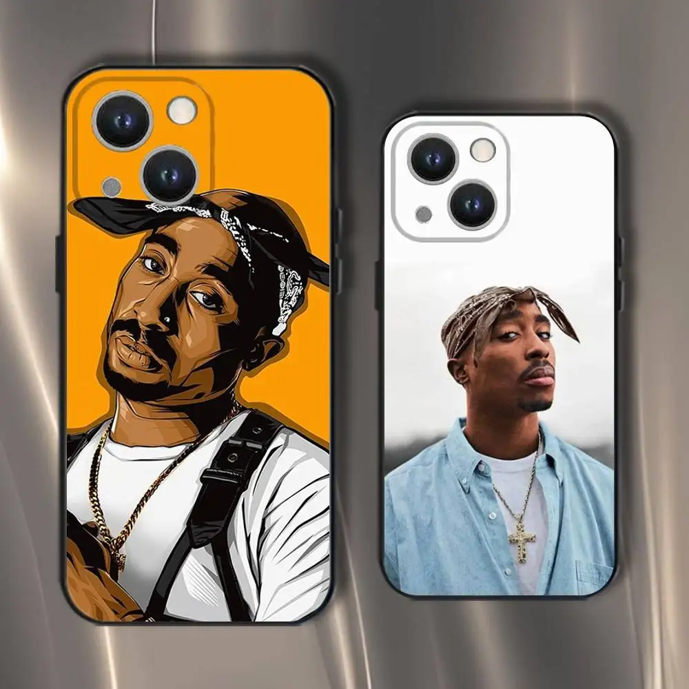 

Rapper T-Tupac Shakur Phone Case For iPhone 16,15,14,13,12,11,Pro,XS,Max,XR,Plus,E,SE4,Mini Black Soft Cover