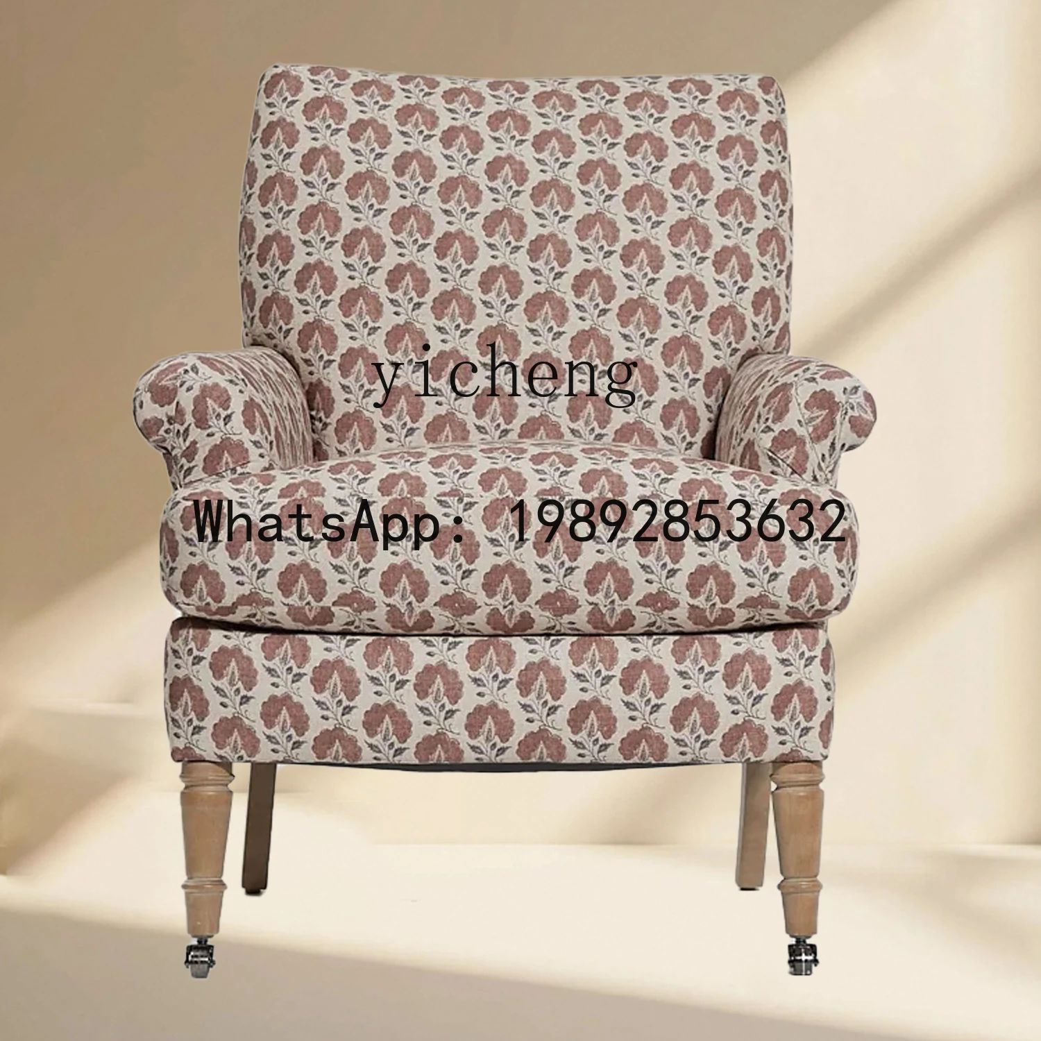 X2 Solid Wood Living Room Balcony Single Sofa Vintage Cafe High-end Leisure Chair room decoration accessories