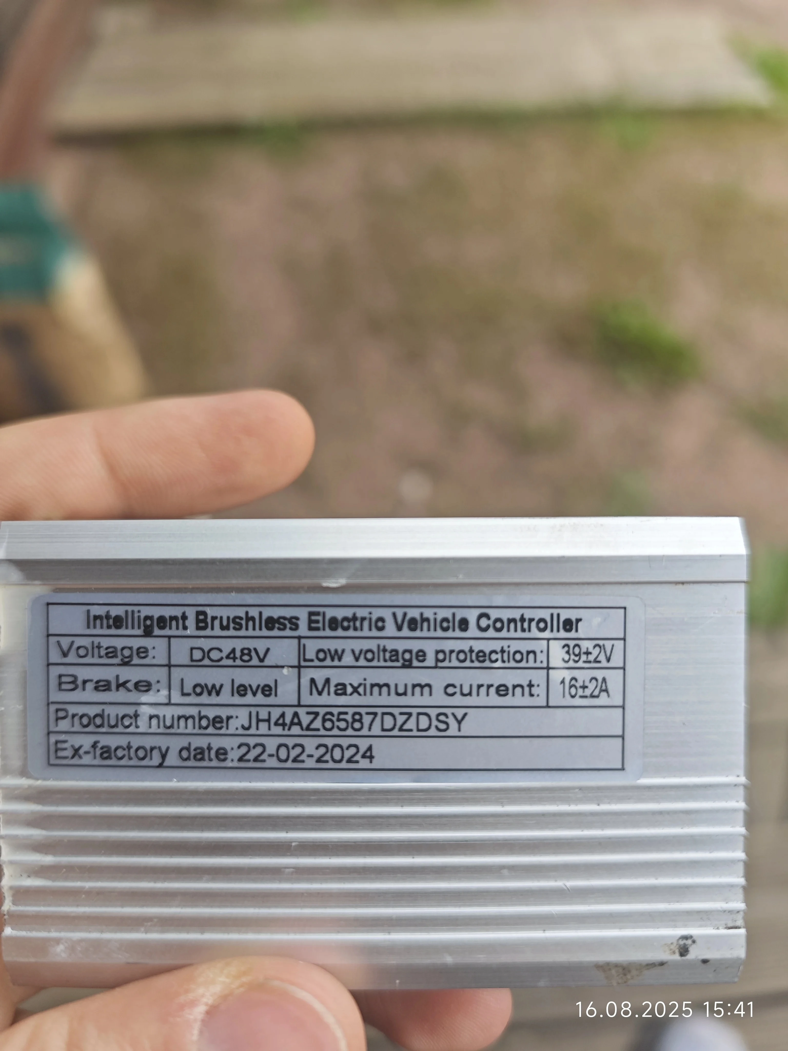 

JH4AZ6587DZDSY Controller DC48V 16A Brushless Motor Model Electric Bicycle Accessories