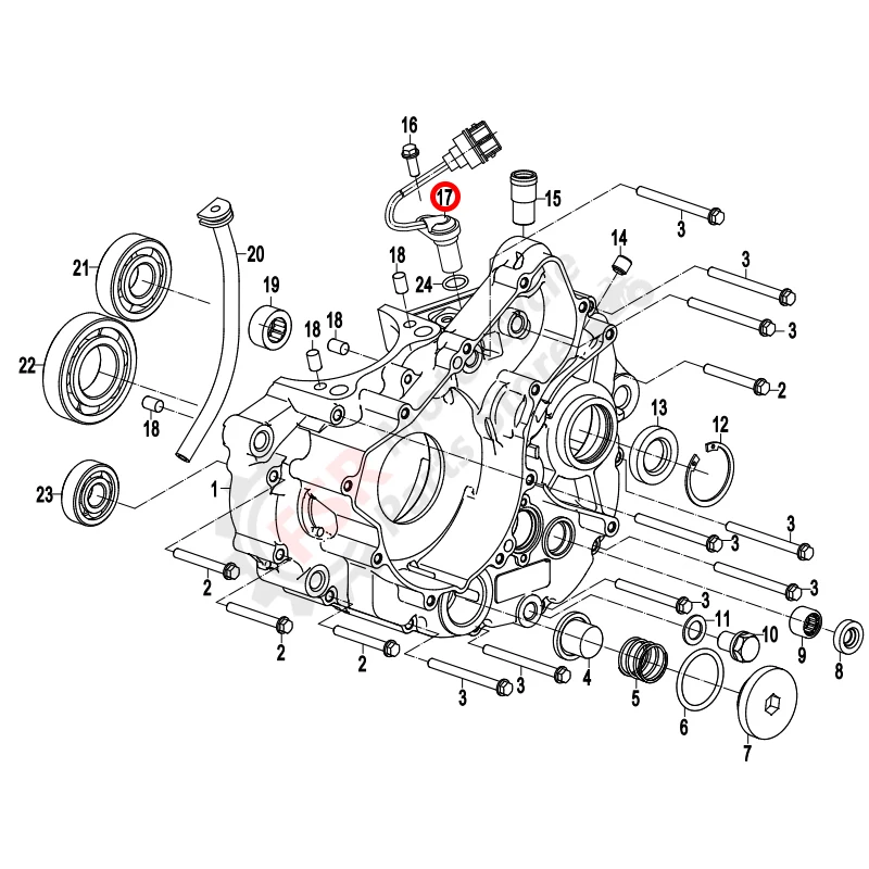 SPEED SENSOR,For CFMOTO 250/300SR 250/300NK 250CL-X CF250-A/F CF300-3/F ENGINE 172MM-2/3 178MN-A,P/N:0DM0-011020,Original Parts