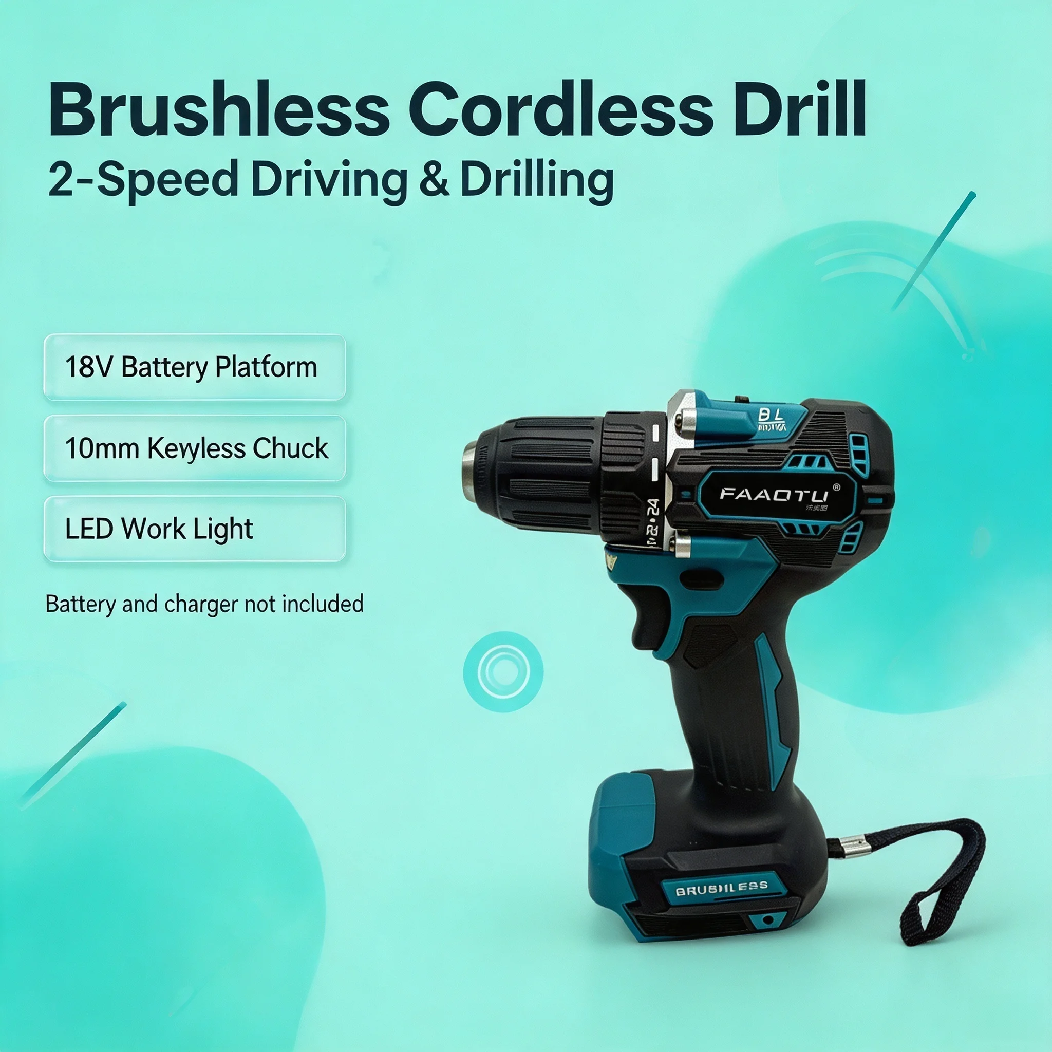 مثقاب لاسلكي جديد من FAAOTU طر - مراجعة Cordless Drill Driver وسعره