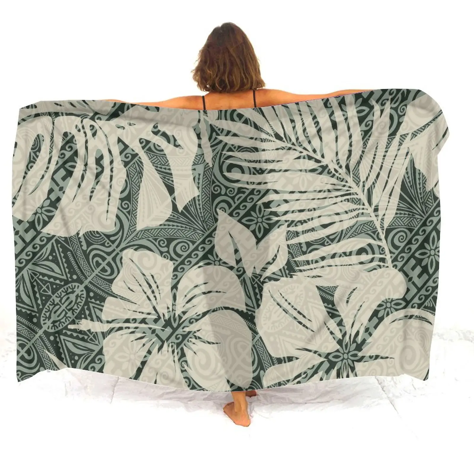Polynesian Custom Ladies' Shawl - Elegant And Soft Fabric Ladies' Windproof Scarf - Available For Wholesale Shawls