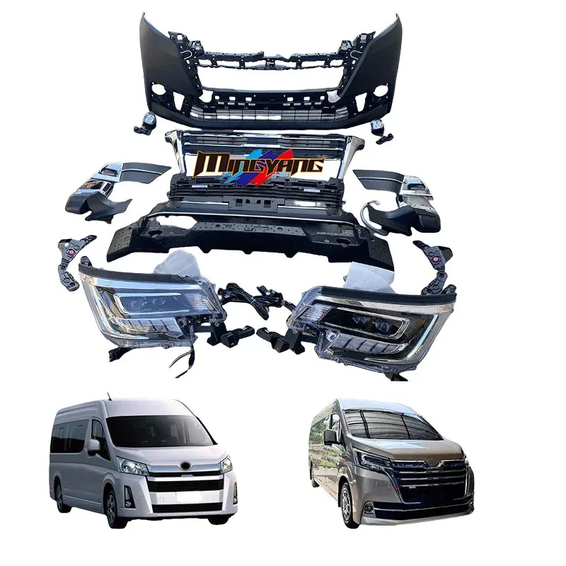 

PP Plastics Body Kit Car Bumpers for Hiace Commuter Deluxe 2018 to 2020 Premio to Majesty Bodykit