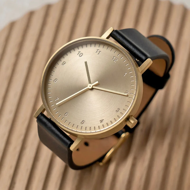 Quartz Watch with Swiss Ronda Quartz Movement Ultra Thin Series with Leather Strap 36mm and 40mm Diameter 7.6mm Thickness 3ATM