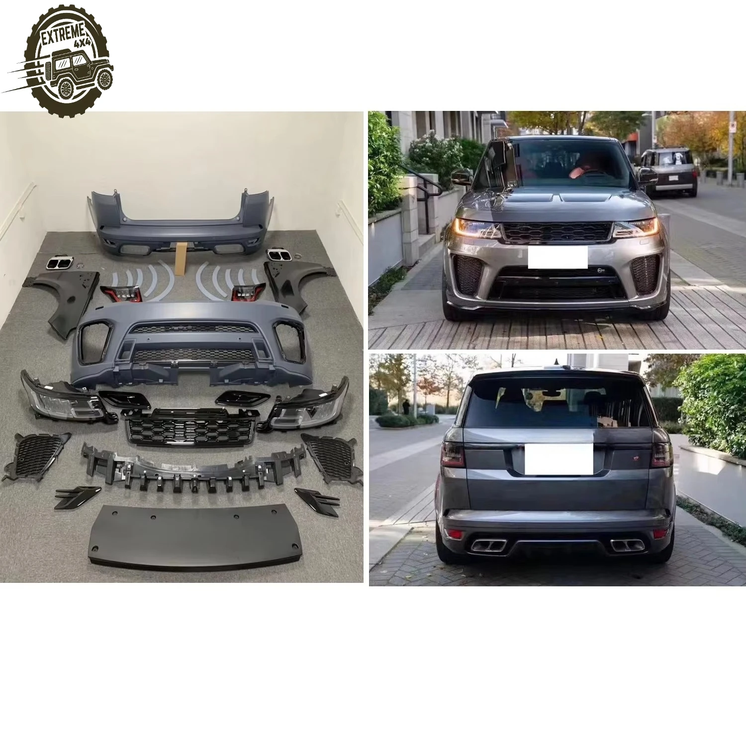 

L494 Car Facelift Bodykit for Land Rover Range Rover Sport 2014-2017 Upgrade to 2018-2022 OE SVR Model Body Kit Auto Parts