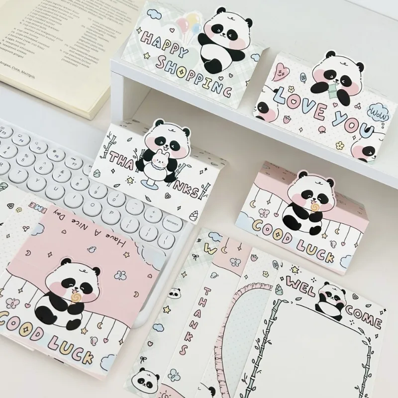 10sheets Cute Cartoon Panda Card Head Card Back Kpop Star Photo Card DIY Packaging Bag Decorative Materials Kawaii Girl Handmade