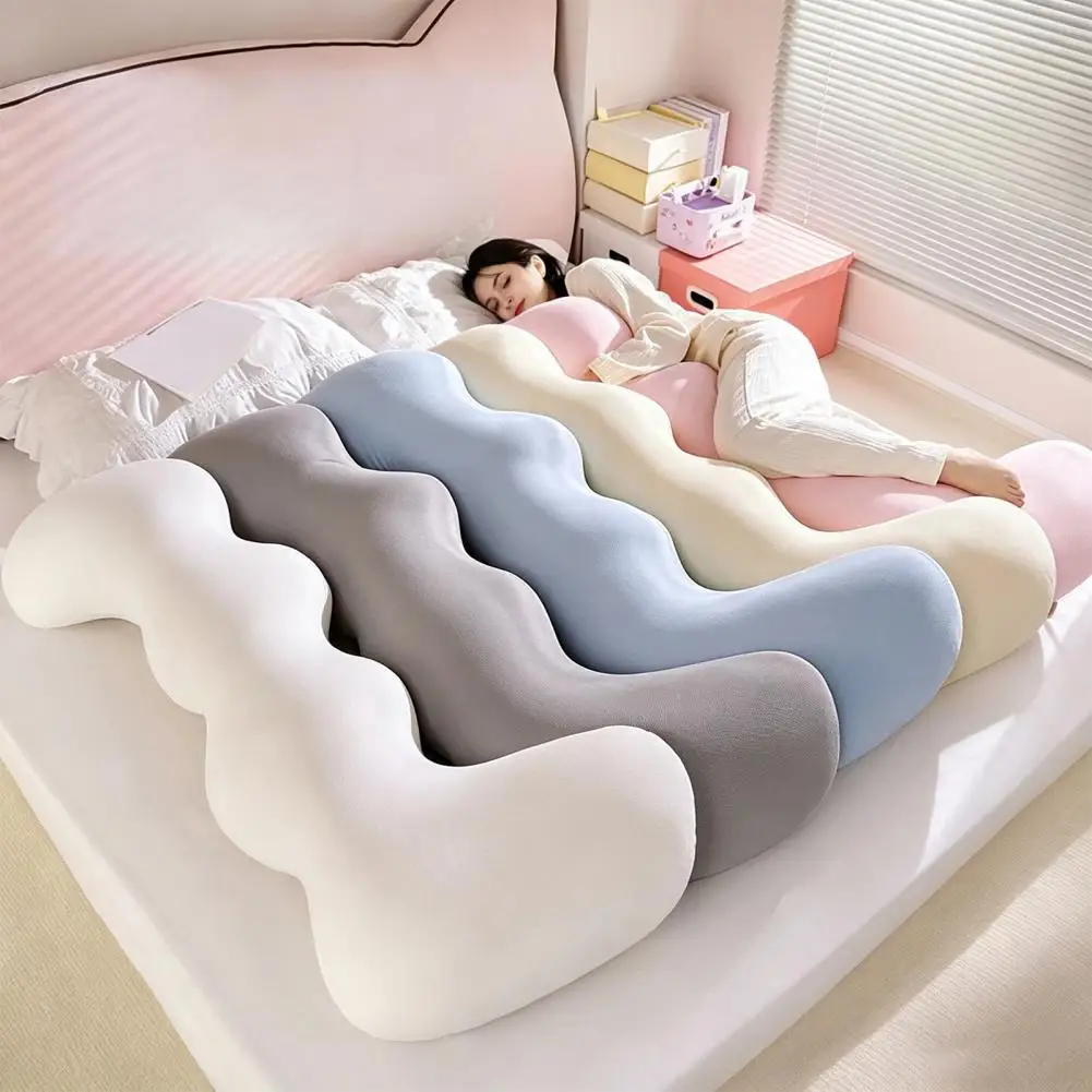 Full Body Pillow L Shaped Pregnancy Pillow Body Pillow for Adults Breathable L-shaped Side Sleeper Cushion Full Body Leg Support