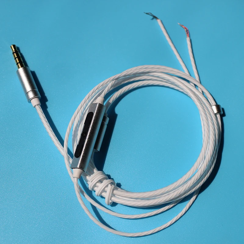 マイク付き銅ケーブル,3.5mm,1ピース,イヤホンアクセサリー,ボリューム修理ヘッドセット