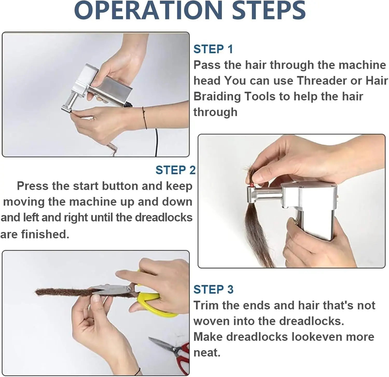 Portable Dreadlocks Machine,Automatic Instant Dreadlock Machine for Locs,Dreadlock Maker for Long Human Hair and Synthetic Hair