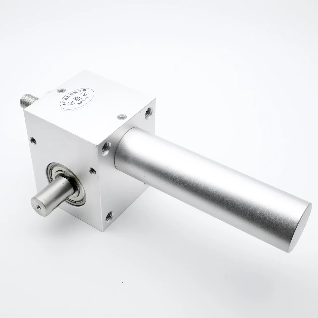 1: 0.4 Small Worm Gear Screw Lift 15mm Shaft Large load High-precision Fine-tuning Device Aluminum alloy Shell 1000N