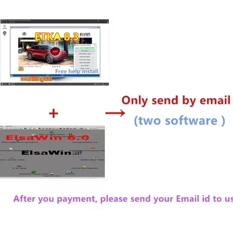 2025 elsawin 6.0 مع برنامج etka 8.3 أحدث برامج إصلاح مجموعة أدوات المركبات الإلكترونية كتالوج لـ A-udi لـ V-W A