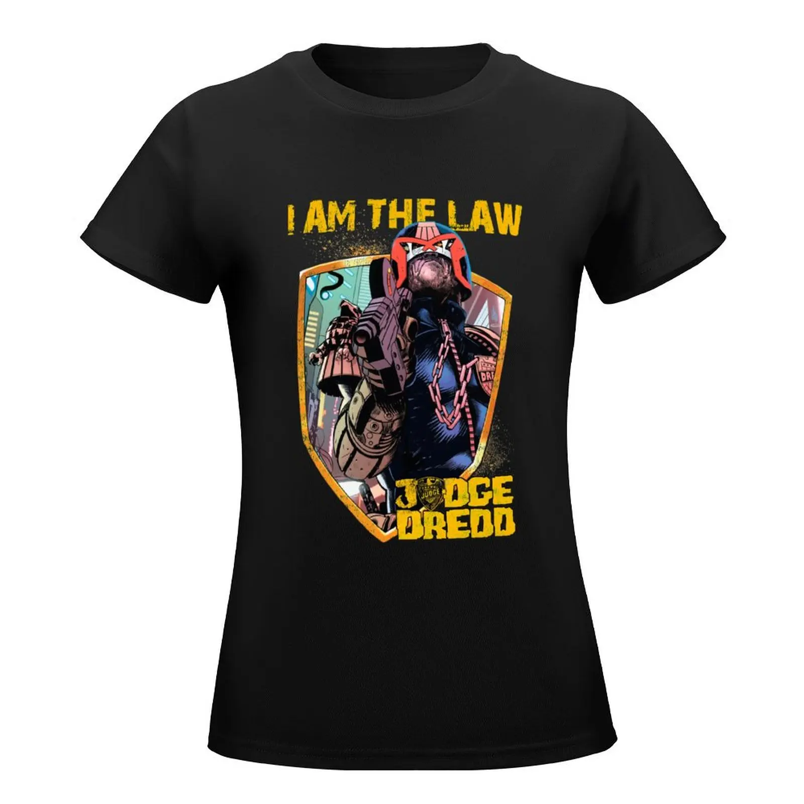 Dredd - I Am The Law Sticker T-Shirt sweat Aesthetic clothing vintage clothes korean Women's clothes