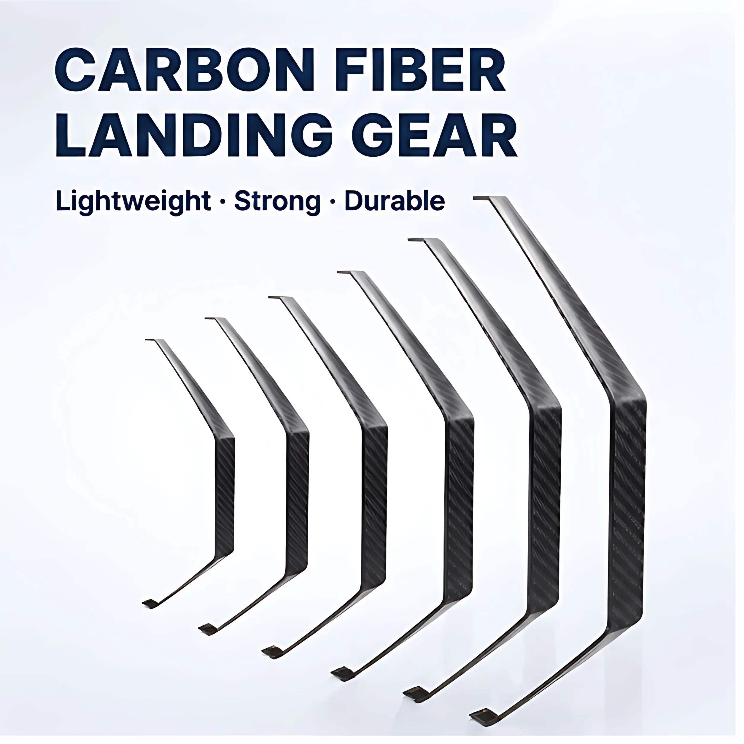 Carbon Fiber Landing Gear for RC Airplane 26CC-220CC Gas Engine Fixed Wing Aircraft Lightweight Undercarriage