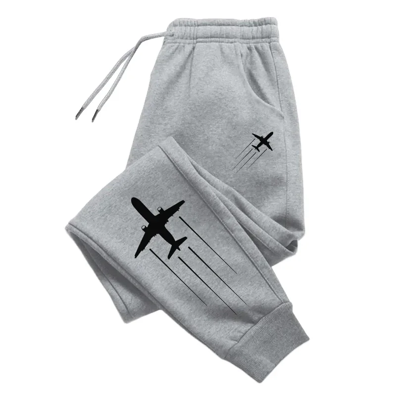 Autumn and Winter Men's Pants Casual Printed Versatile Drawstring Gym Jogging Soft Sports Sweatpants Streetwear Men