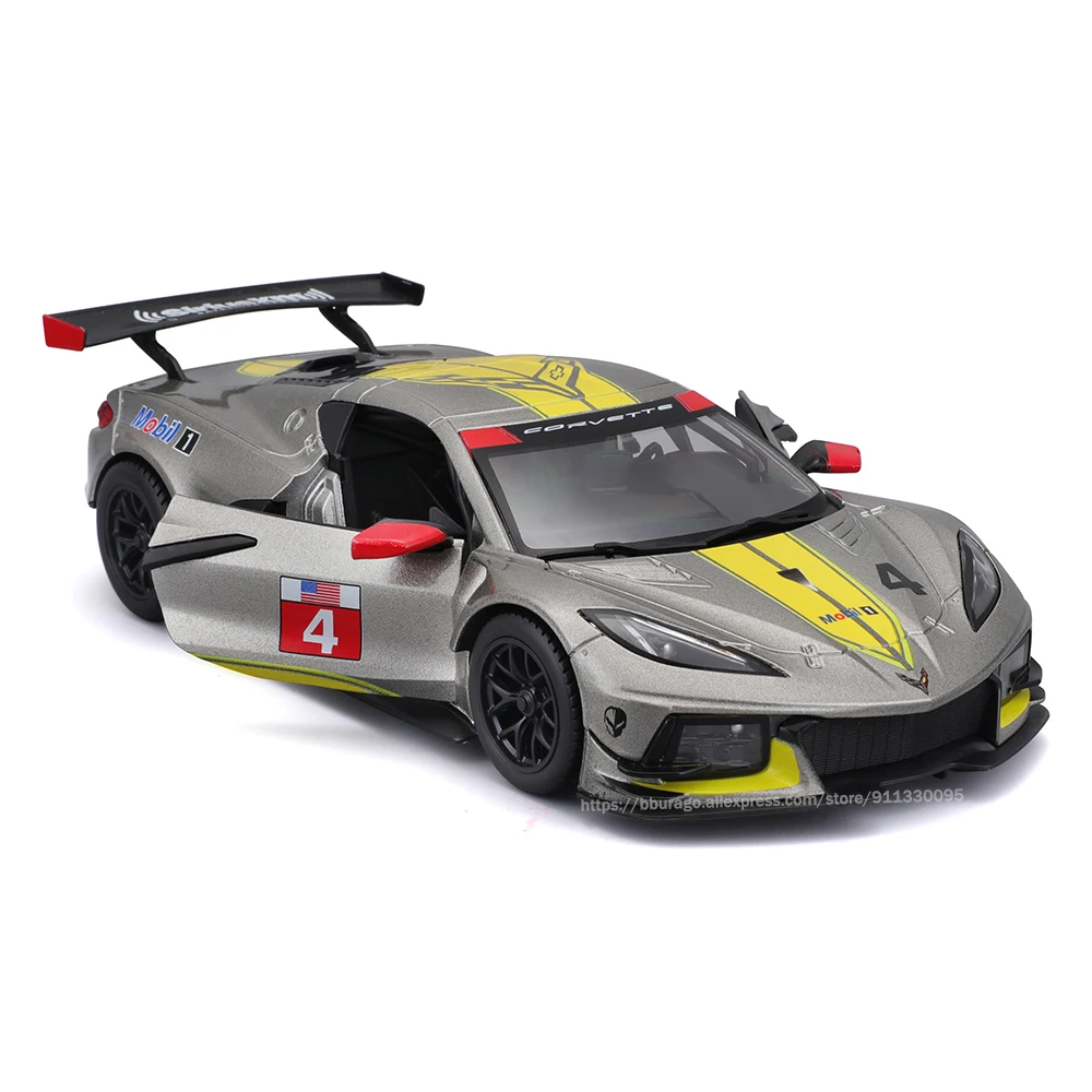 Bburago 1:24 2020 Chevrolet Corvette C8.R alloy racing car Alloy Luxury Vehicle Diecast Cars Model Toy Collection Gift