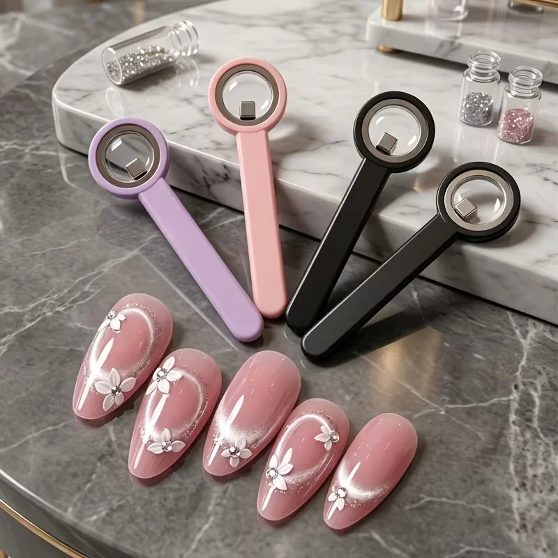 Nail ring with handle magnet, small and convenient, strong magnetic force, one-time molding, easy to operate
